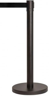 Стойка ограждения с вытяжной лентой (черная), 5 м., сталь окрашенная в Краснодаре - картинка, изображение, фото