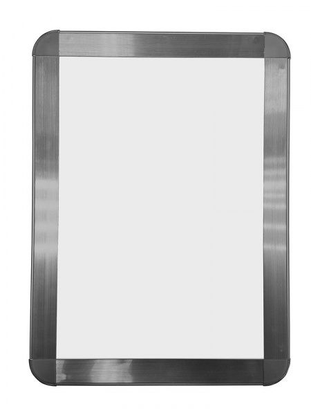 Рамка Клик ПК-25  с дек. уголком А4, серебро матовое анодир. в Краснодаре - картинка, изображение, фото