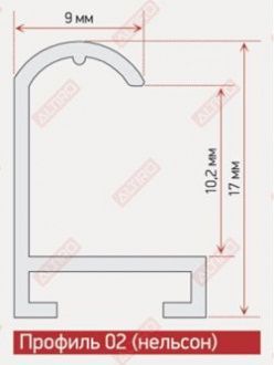 Профиль Нельсон ПН-02 анодированный глянец серебро, длина 3,05 м в Краснодаре - картинка, изображение, фото